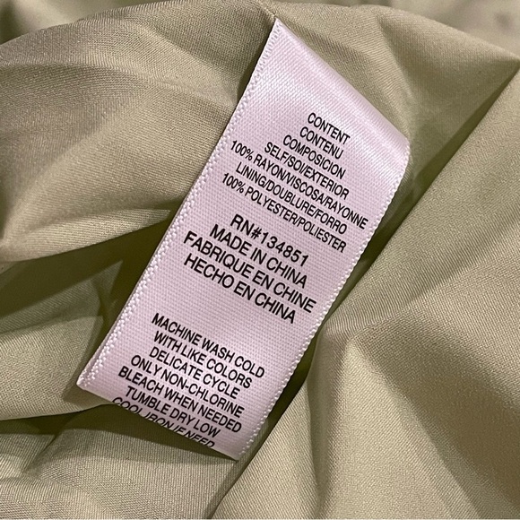 WAYF Rosalind Ditzy Floral Tie Front Midi Dress Women’s XL Green Coquette Brunch - Picture 6 of 10